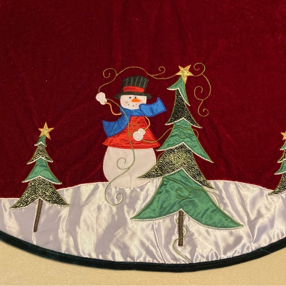 Christmas tree skirt velvet - Picture 2 of 4